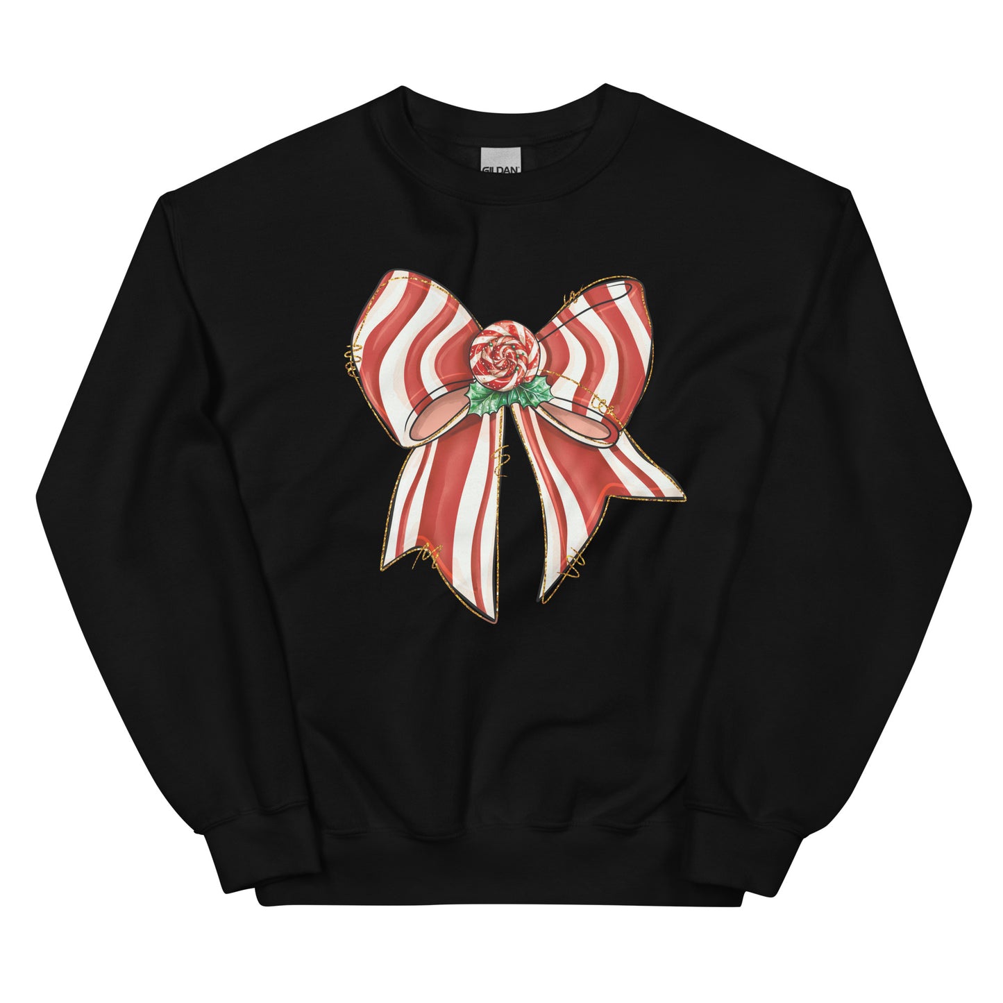 Peppermint Wishes Christmas crewneck sweatshirt for women.